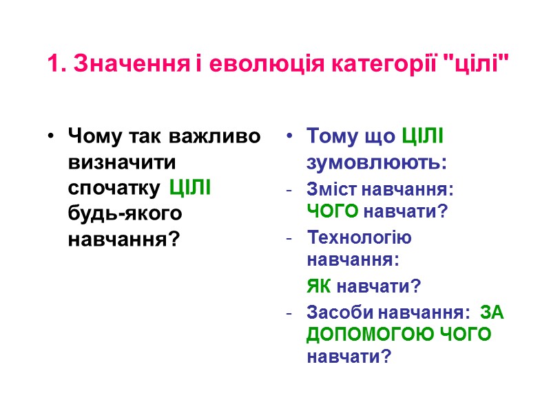 1. Значення і еволюція категорії 